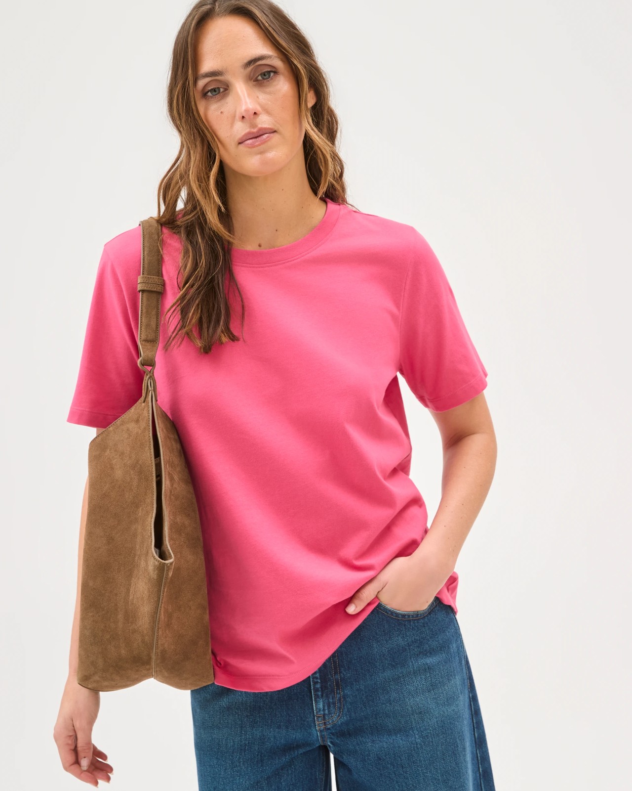 Australian Cotton Classic T-Shirt - Deep Pink 4 of 5