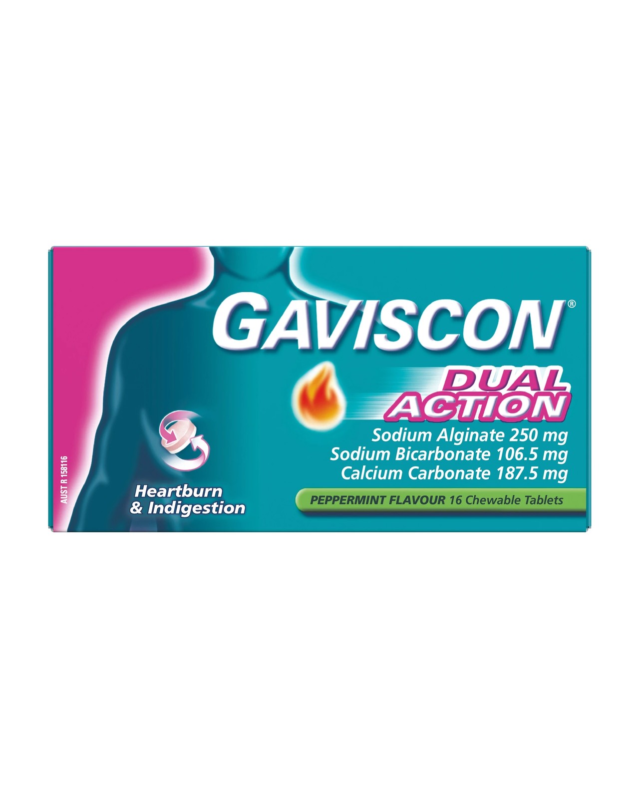 16 Pack Gaviscon Dual Action Tablets - Peppermint 2 of 6