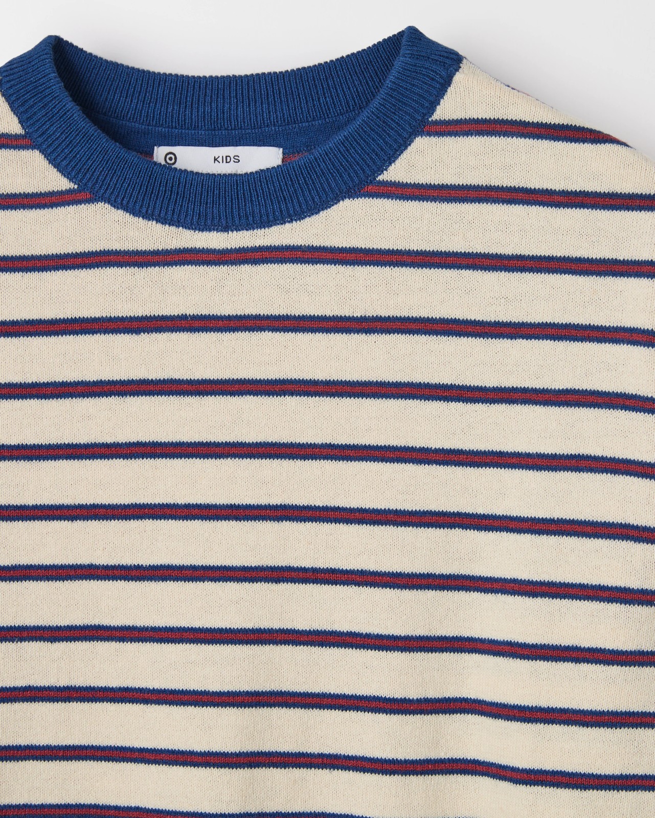 Australian Cotton Blend Lightweight Knit Jumper - Red / Neutral 6 of 6