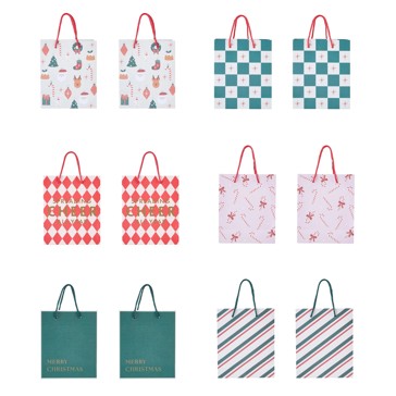 4 Pack Christmas Gift Bags, Small, Assorted - Anko