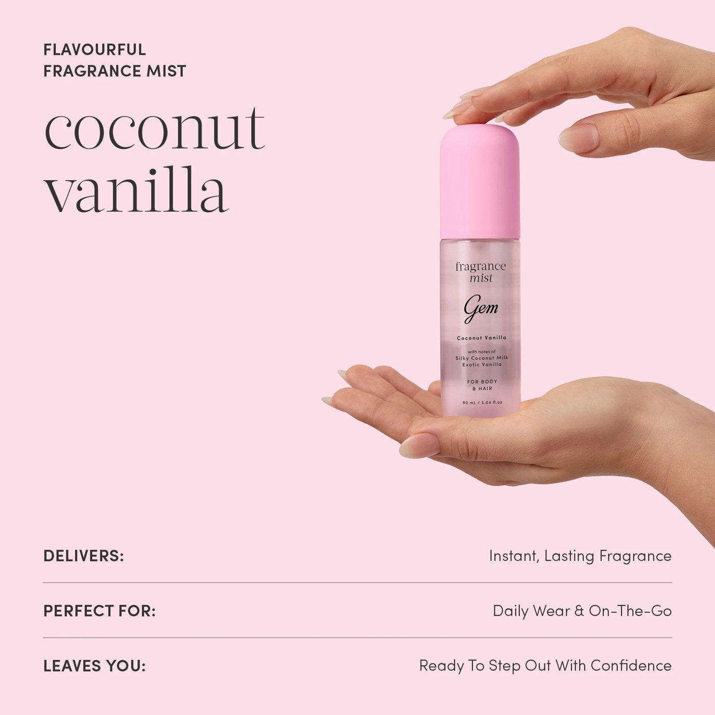Gem Fragrance Mist 90ml - Coconut and Vanilla 4 of 6