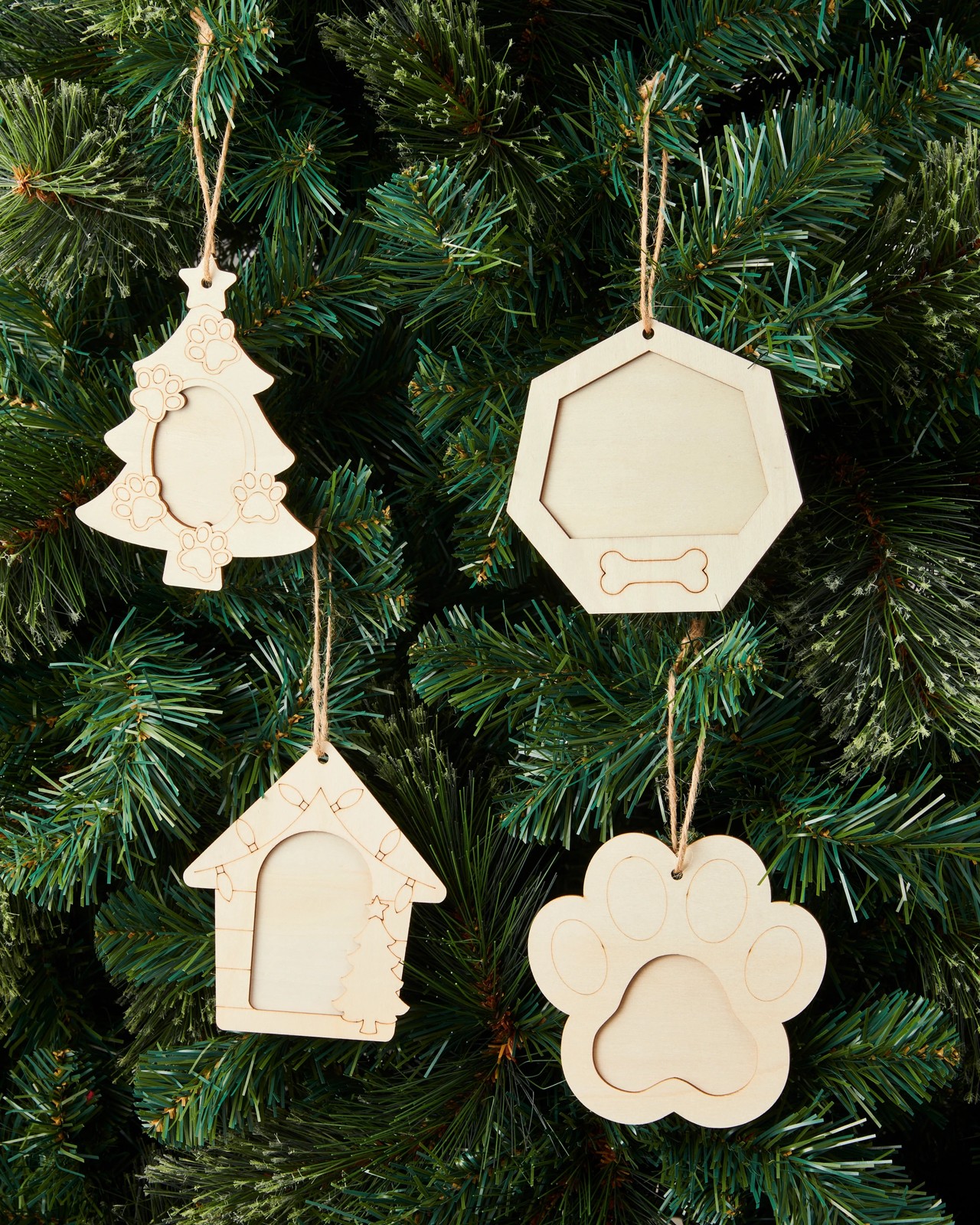 Anko 4 Pack Christmas Craft Paint Your Own Frame Ornaments 6 of 6