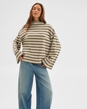 Lily Loves Australian Cotton High Neck Long Sleeve T-Shirt