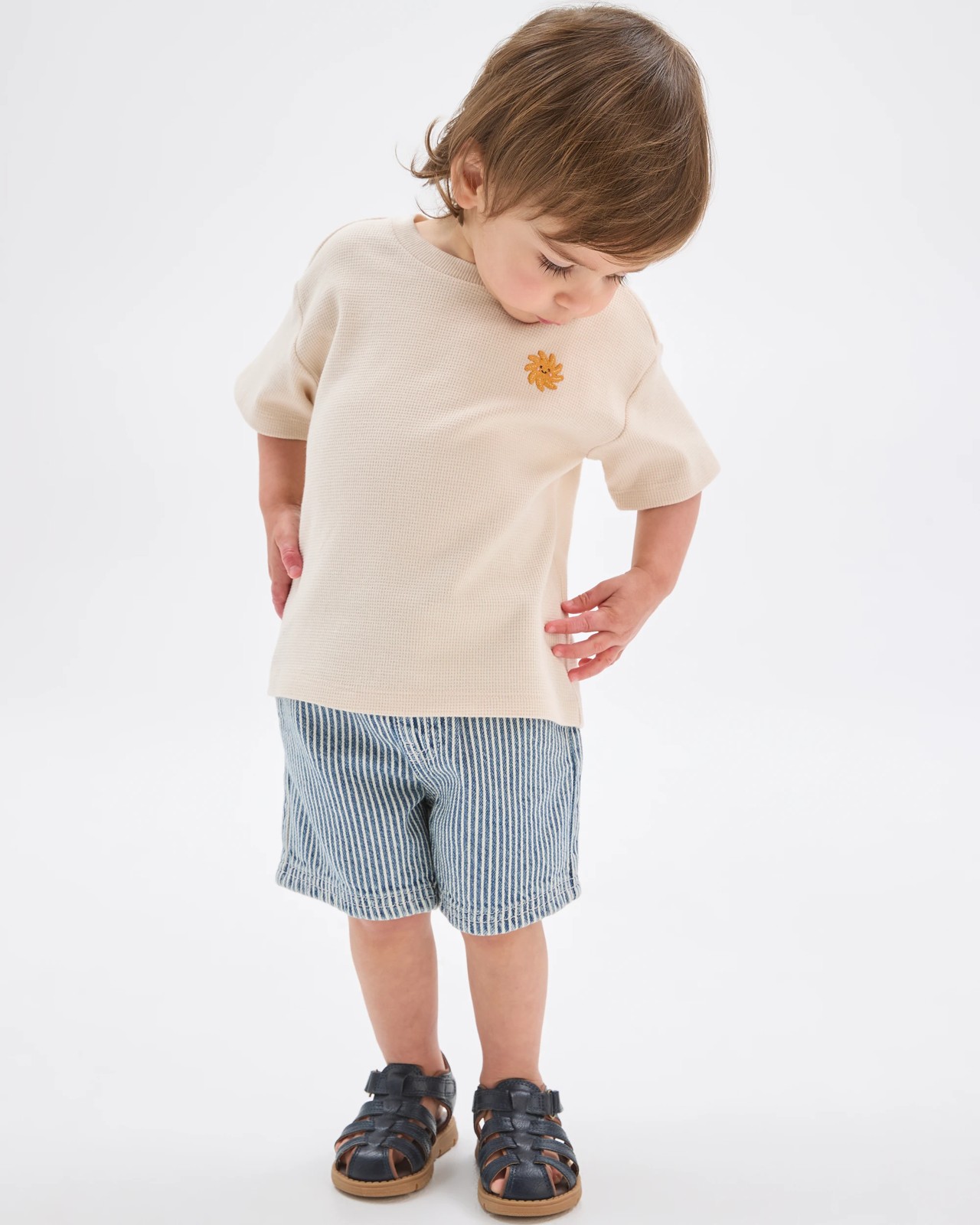 Baby Elastic Waist Denim Shorts 2 of 5