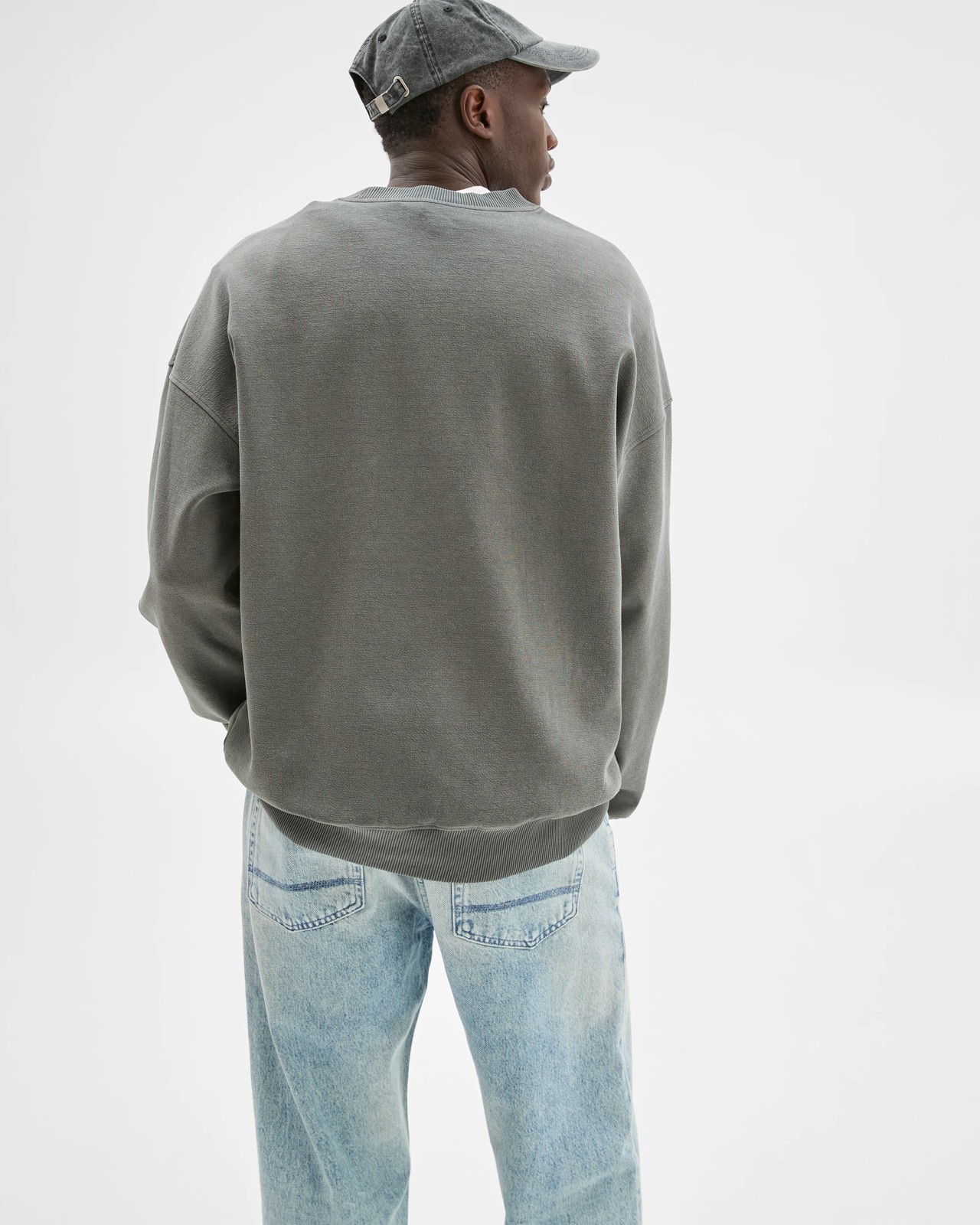 Commons Australian Cotton Blend Oversized Heavyweight Jumper - Worn Black 6 of 6