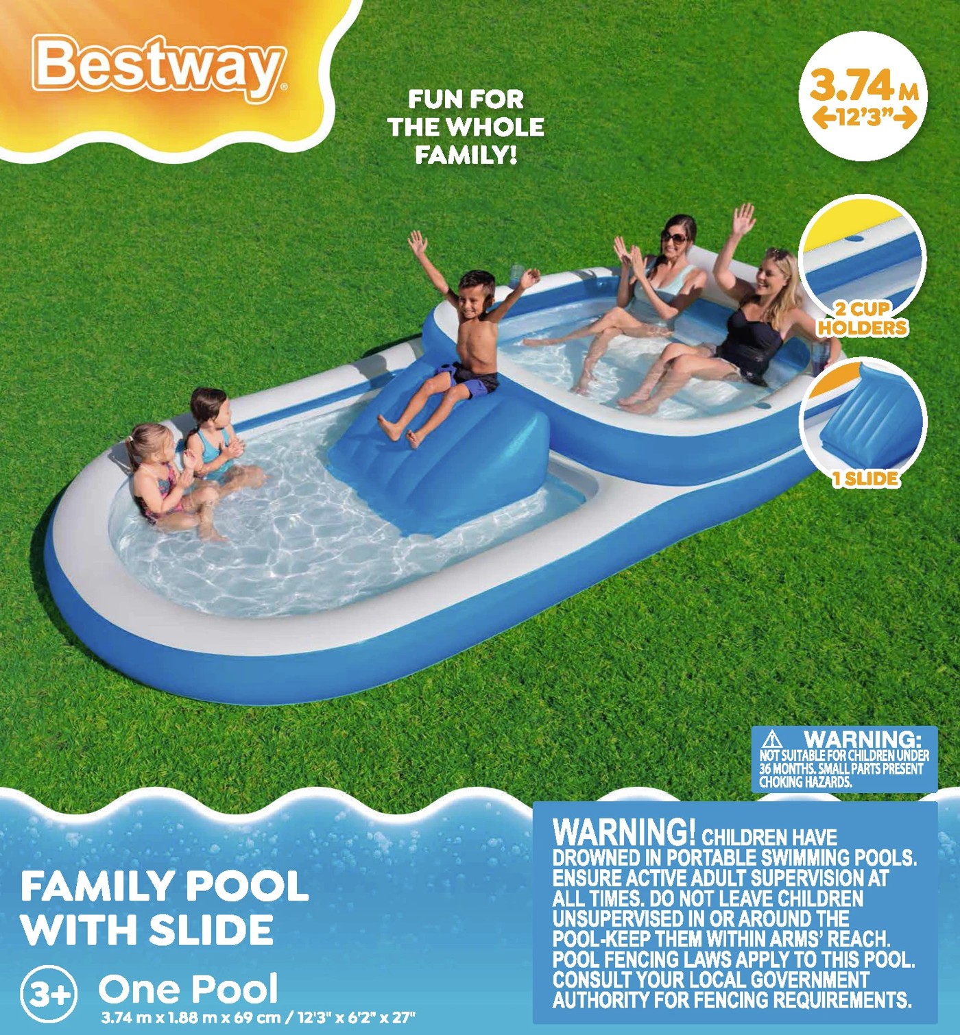 Bestway Inflatable Family Pool with Slide 5 of 5
