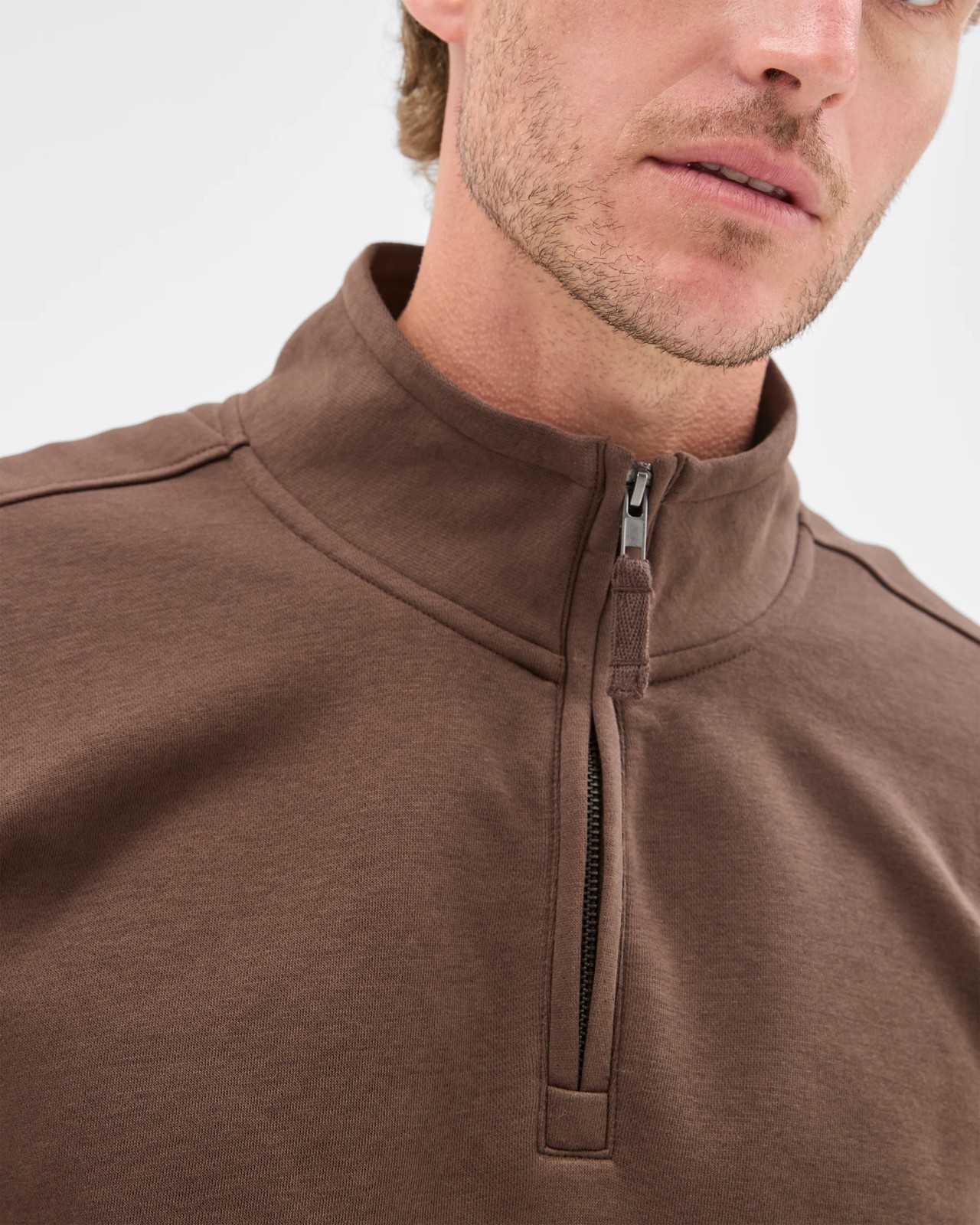 Australian Cotton Blend Fleece Half Zip Sweat Top 5 of 5