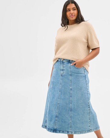 Plus Size Australian Cotton Blend Mini Boucle Knit Top