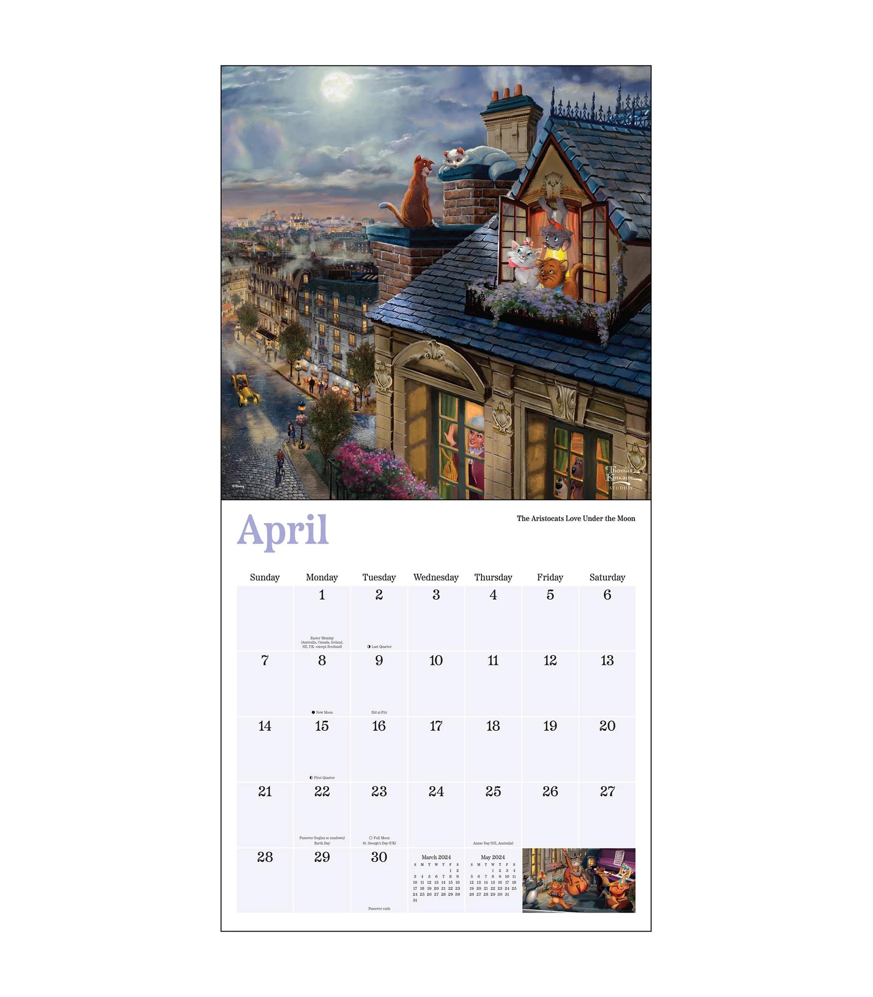 Disney Dreams Thomas Kinkade Studios 2024 Square Calendar Target   68484125 IMG 001