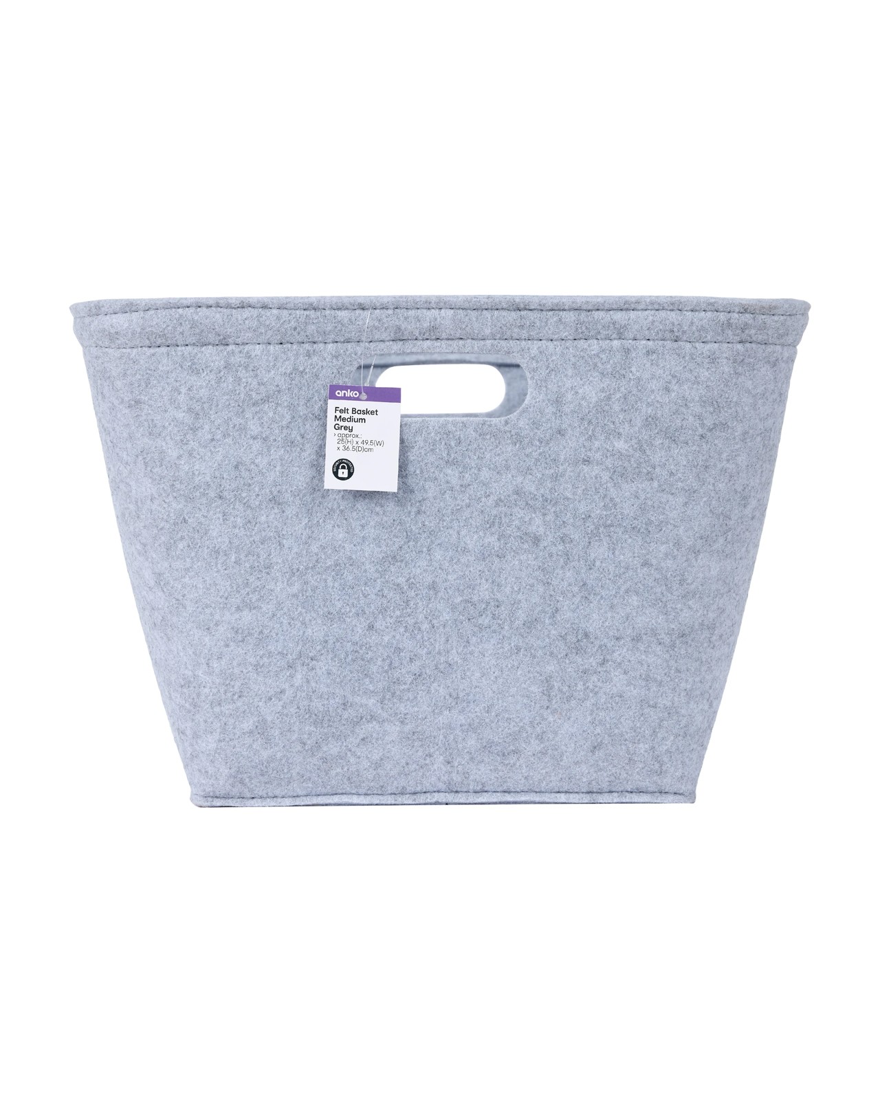 Anko Felt Basket - Medium - Grey 5 of 5