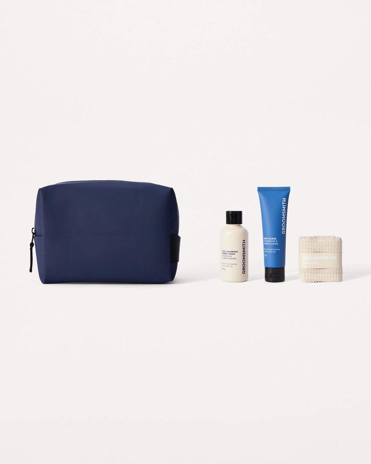Groomsmith Men's 4 Piece Wash Bag Pack - Cedarwood and Amber Scented 2 of 6