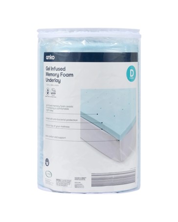 Anko Gel Infused Memory Foam Underlay - Double Bed