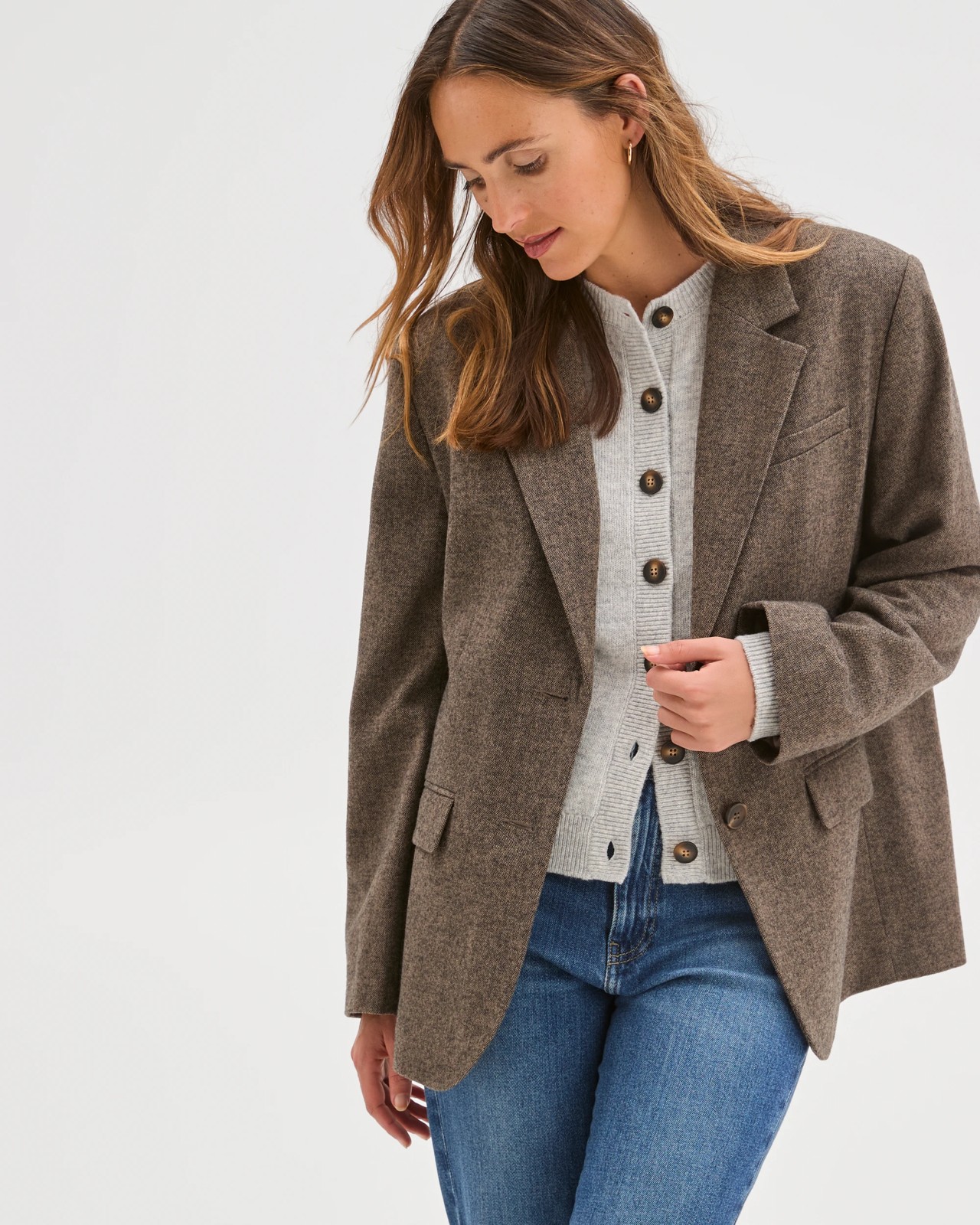 Oversized Tweed Blazer 2 of 5