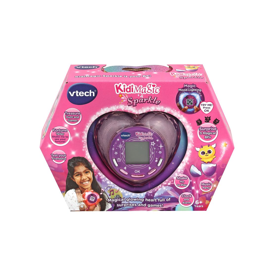 VTech KidiMagic Galaxy Light - Réveil Enfant Projecteur Aurores Boréales - Radio FM, Jeux, Enceinte - Cadeau 6-12 Ans