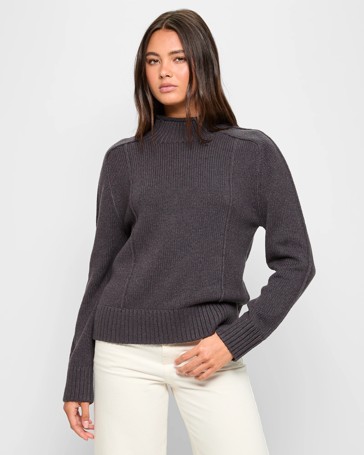 Australian Cotton Blend Exposed Seam Knit Jumper - Lily Loves