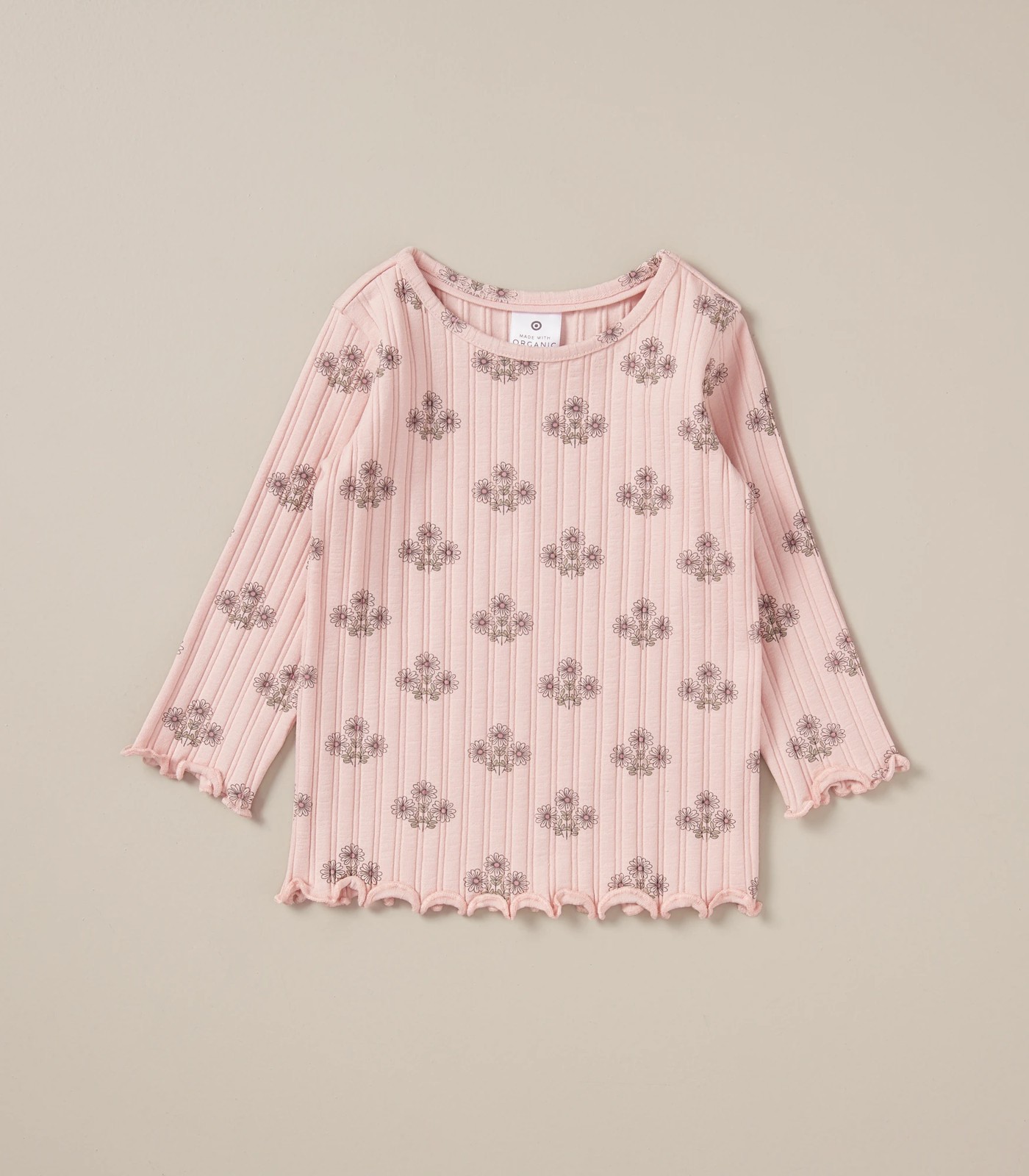 Baby Organic Cotton Long Sleeve Rib Top 3 of 6