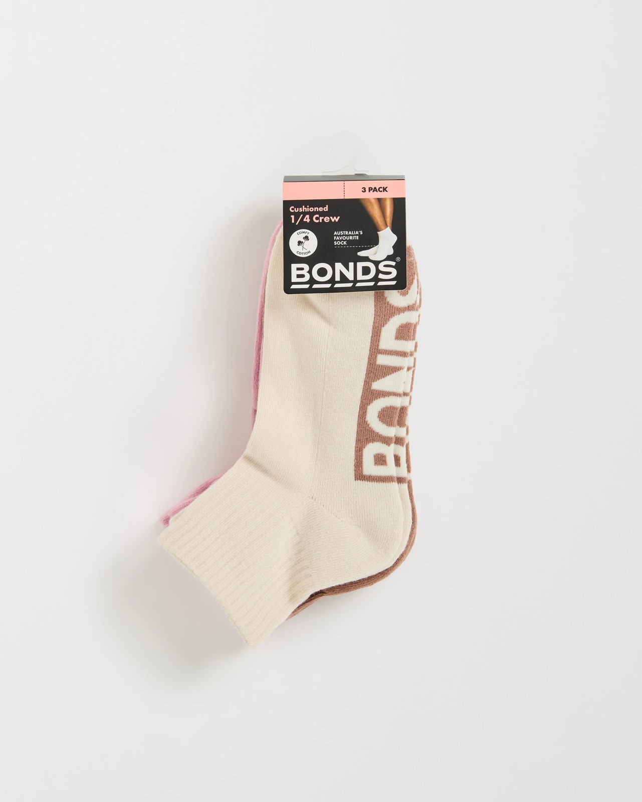 Bonds 3 Pack Quarter Crew Socks 3 of 3