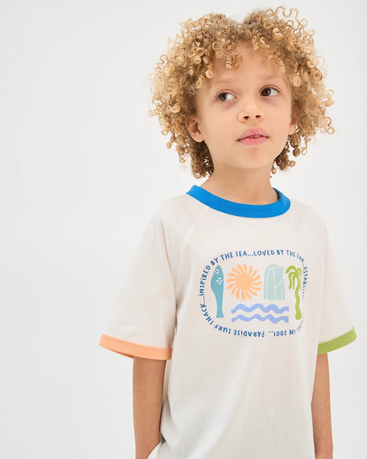 Australian Cotton Oversized Sporty T-Shirt - Multi 3 of 6