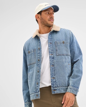 Denim Sherpa Jacket