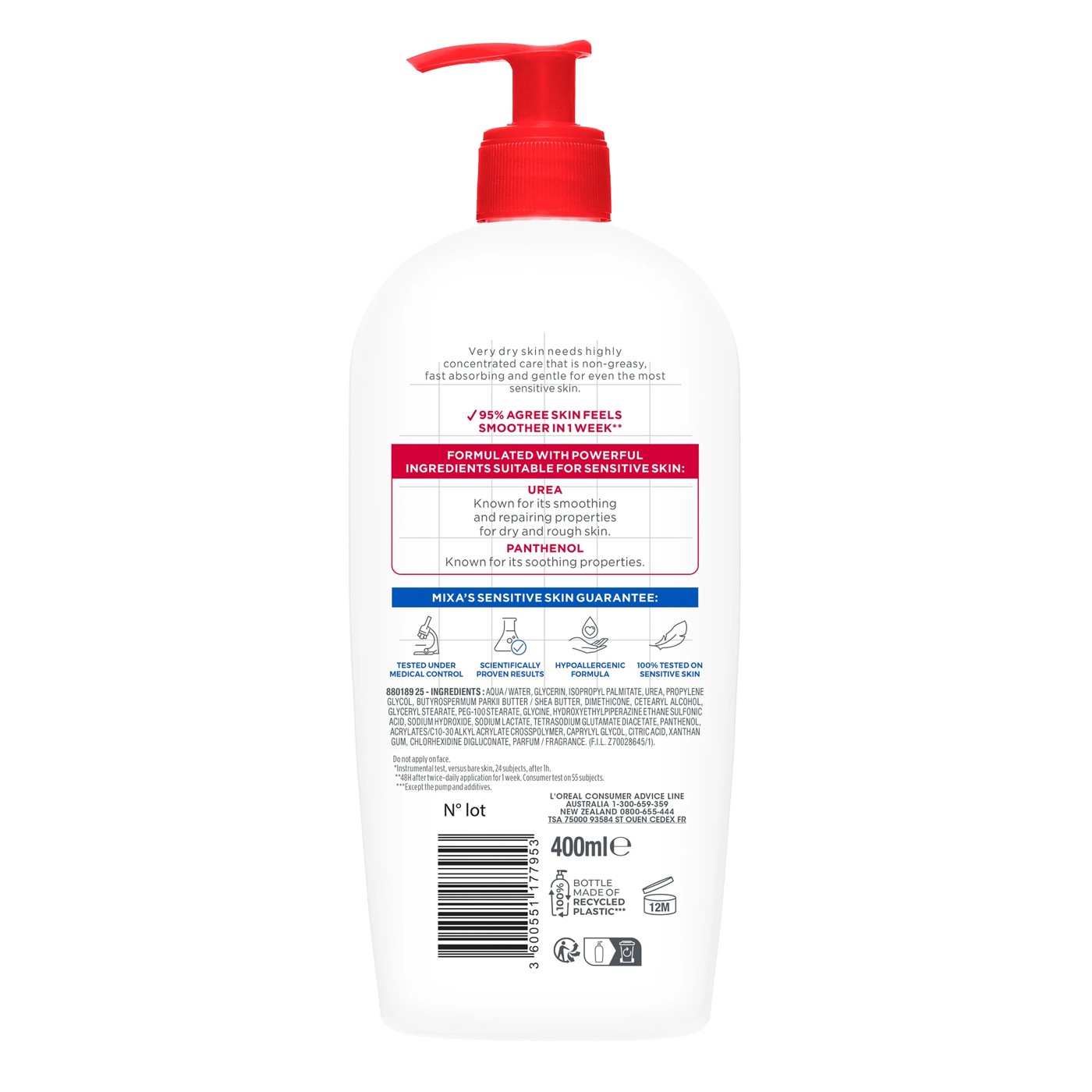 Mixa Urea Cica Repair+ Body Milk 400ml 2 of 5