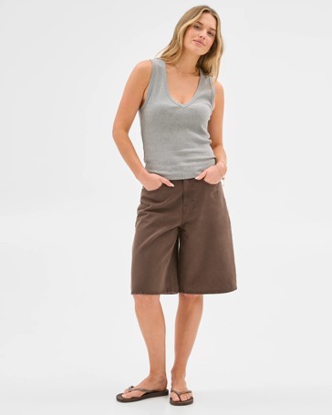 Lily Loves V-Neck Rib Tank Top