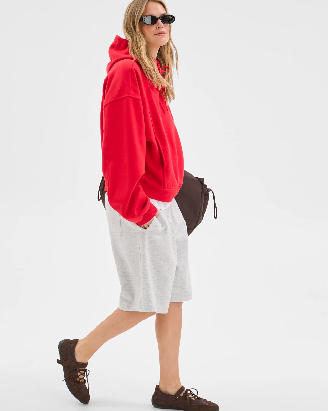 Lily Loves Panelled Hoodie - Flame 3 of 5