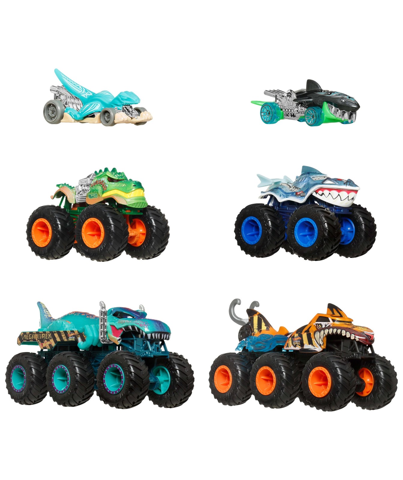 Hot Wheels Monster Trucks Sharks vs. Dinos Multipack 2 of 6