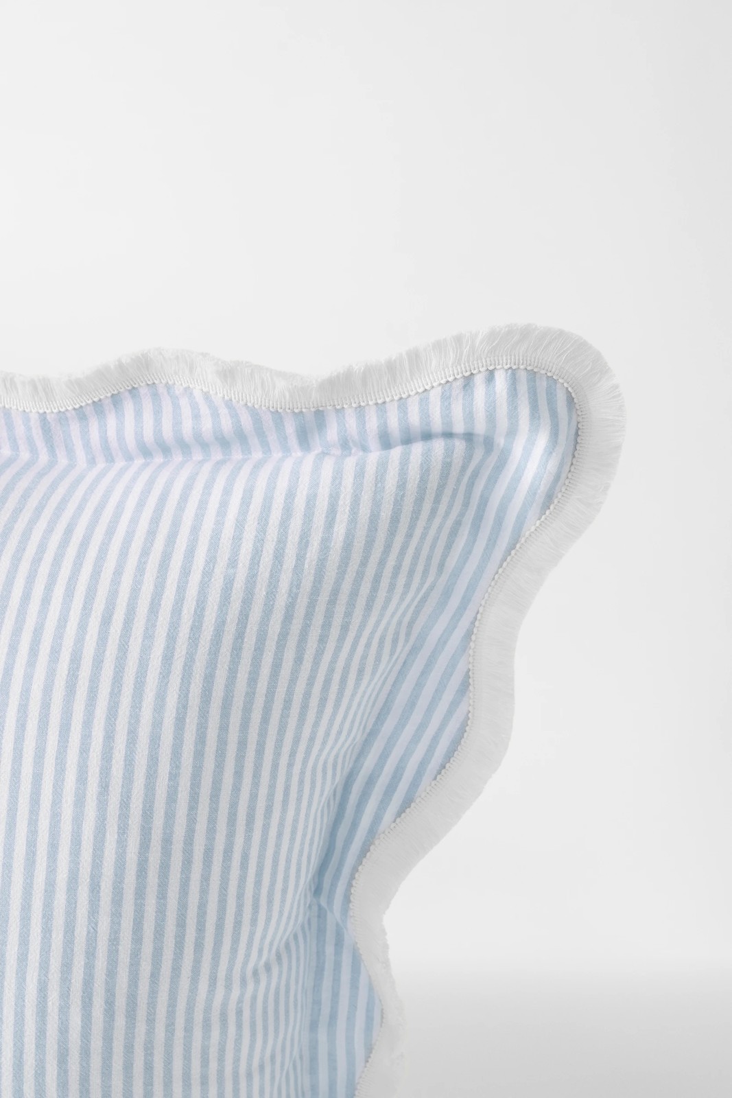 Charlotte Stripe Linen and Cotton European Pillowcase - Sky Blue 4 of 4