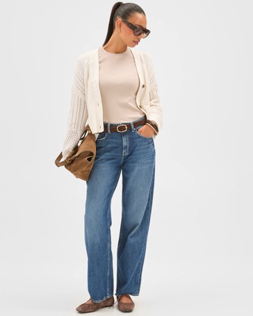 Australian Cotton Crochet Knit Cardigan