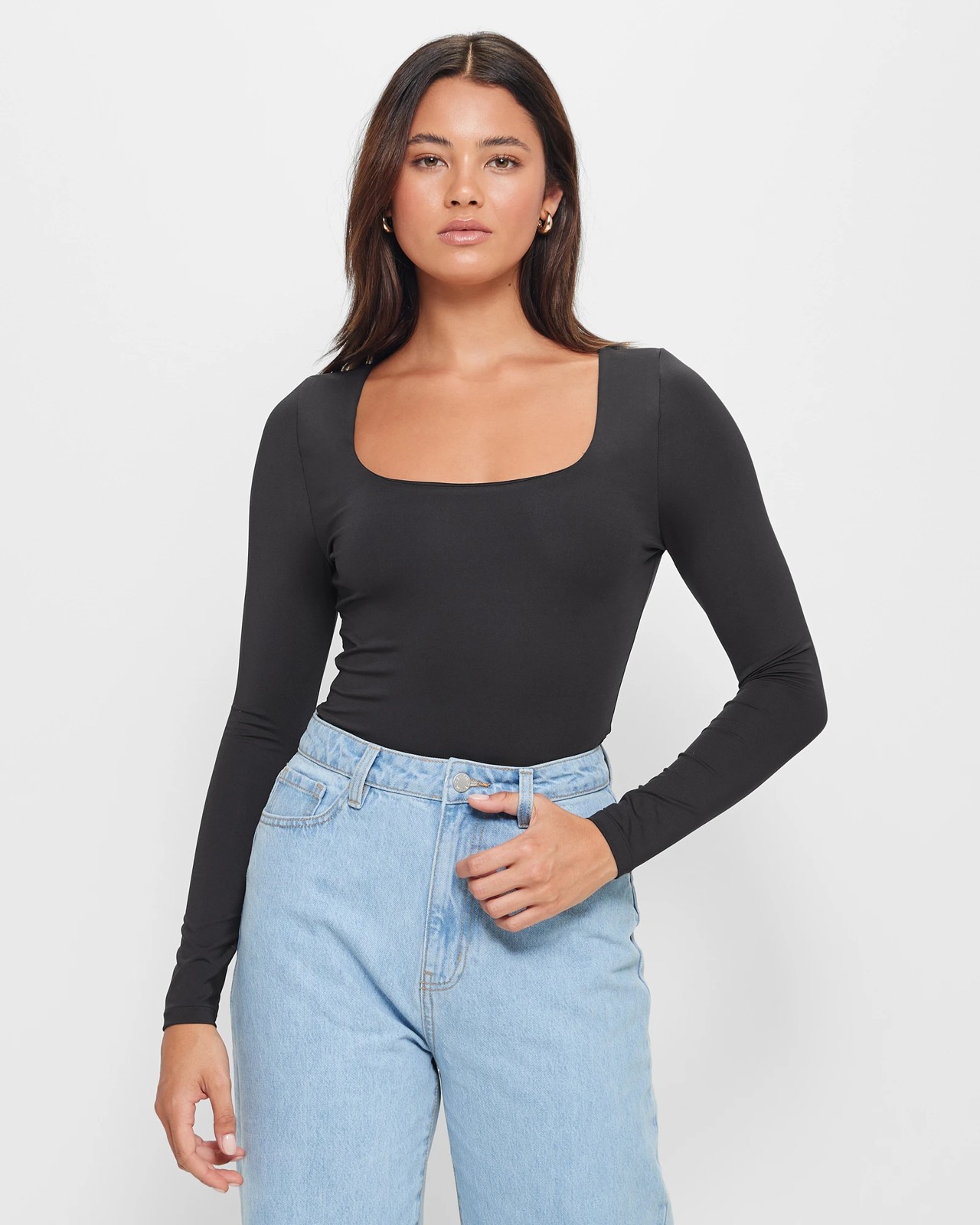 Lily Crew Neck Top - Black  Bodysuit fashion, Fashion, Curvy fashion