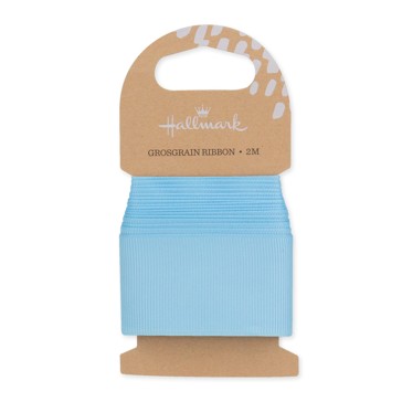 2m Hallmark Grosgrain Wide Ribbon - Baby Blue