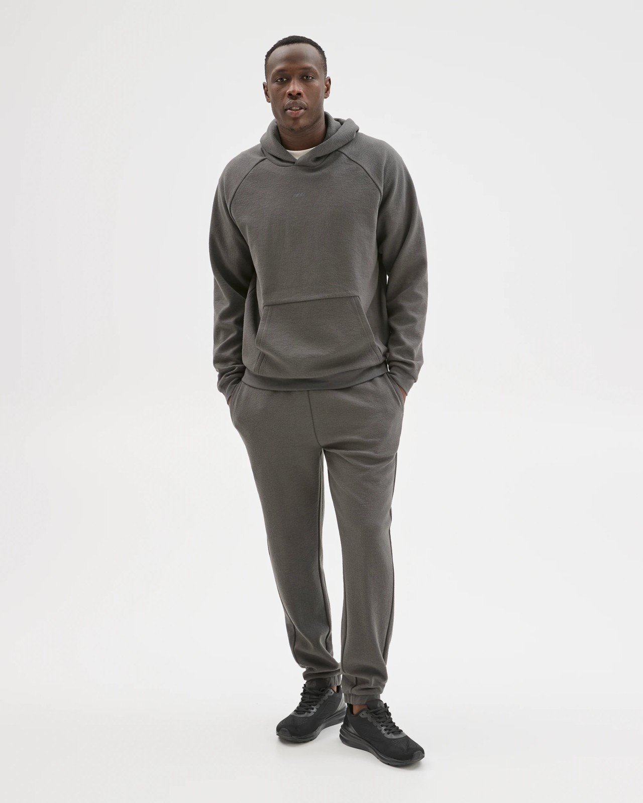 Active Crinkle Textured Hoodie - Charcoal 2 of 6