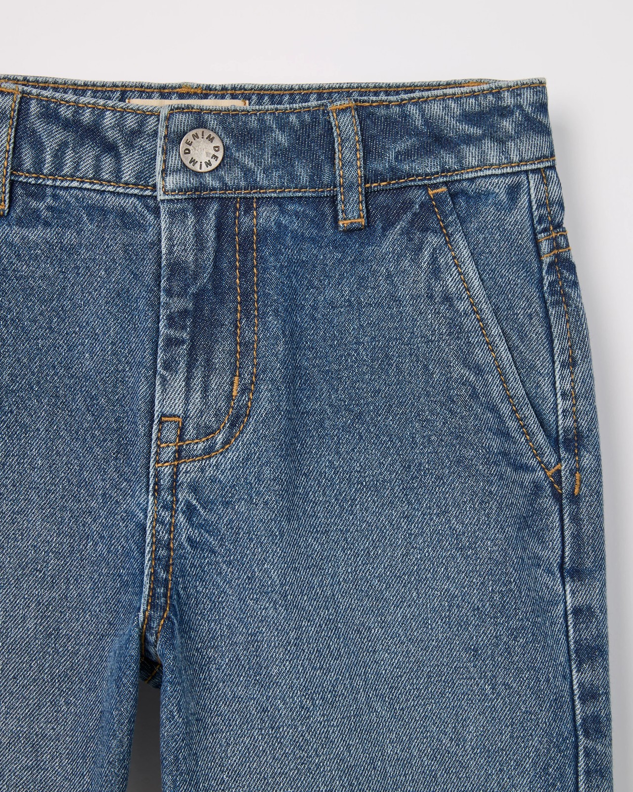 Cotton Structured Waist Denim Shorts 3 of 5