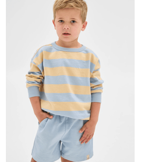 Australian Cotton Textured Fleece Crew Top and Short Set