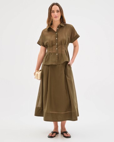 Preview Helena Short Sleeve Tuck Shirt