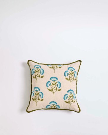 Aliyah Embroidered Floral Cushion