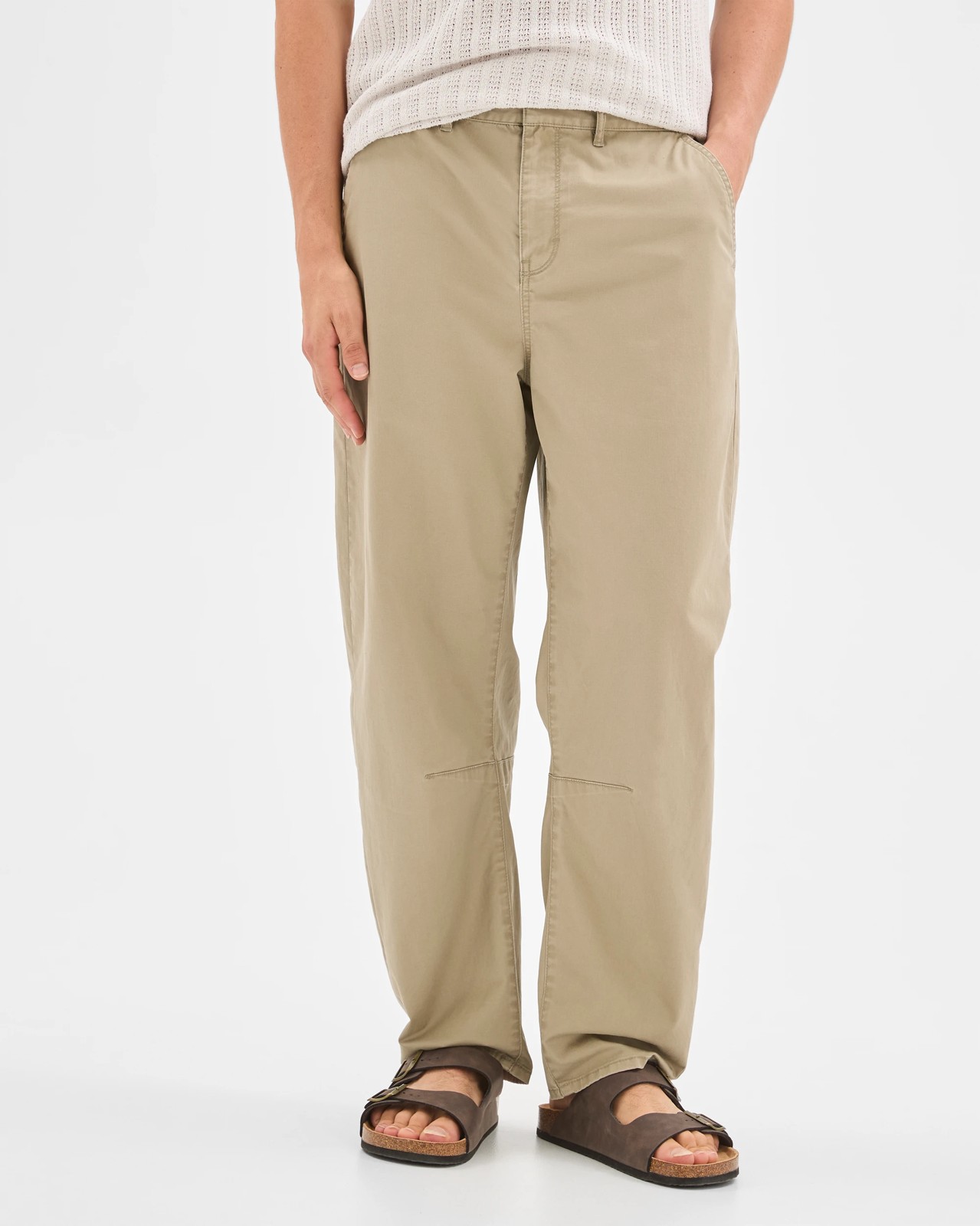 Commons Australian Cotton Barrel Leg Pants - Safari Sand 3 of 6