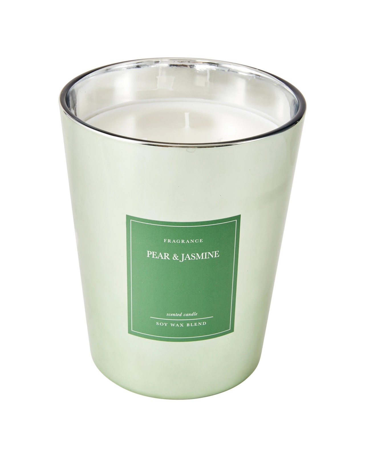 Anko Christmas XL Green Metallic Glass Candle 4 of 6