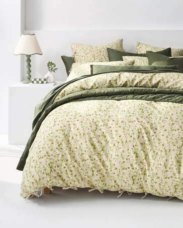 Cleo Clover Linen/Cotton Quilt Cover Set