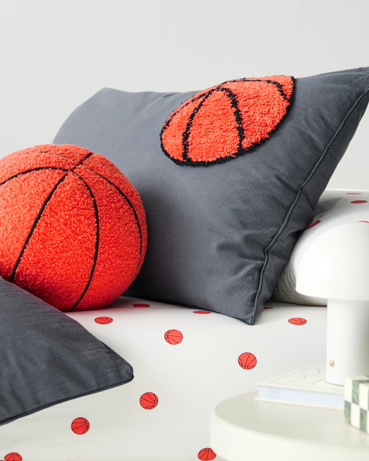 Bronny Textured Cotton Basketball Quilt Cover Set 3 of 6