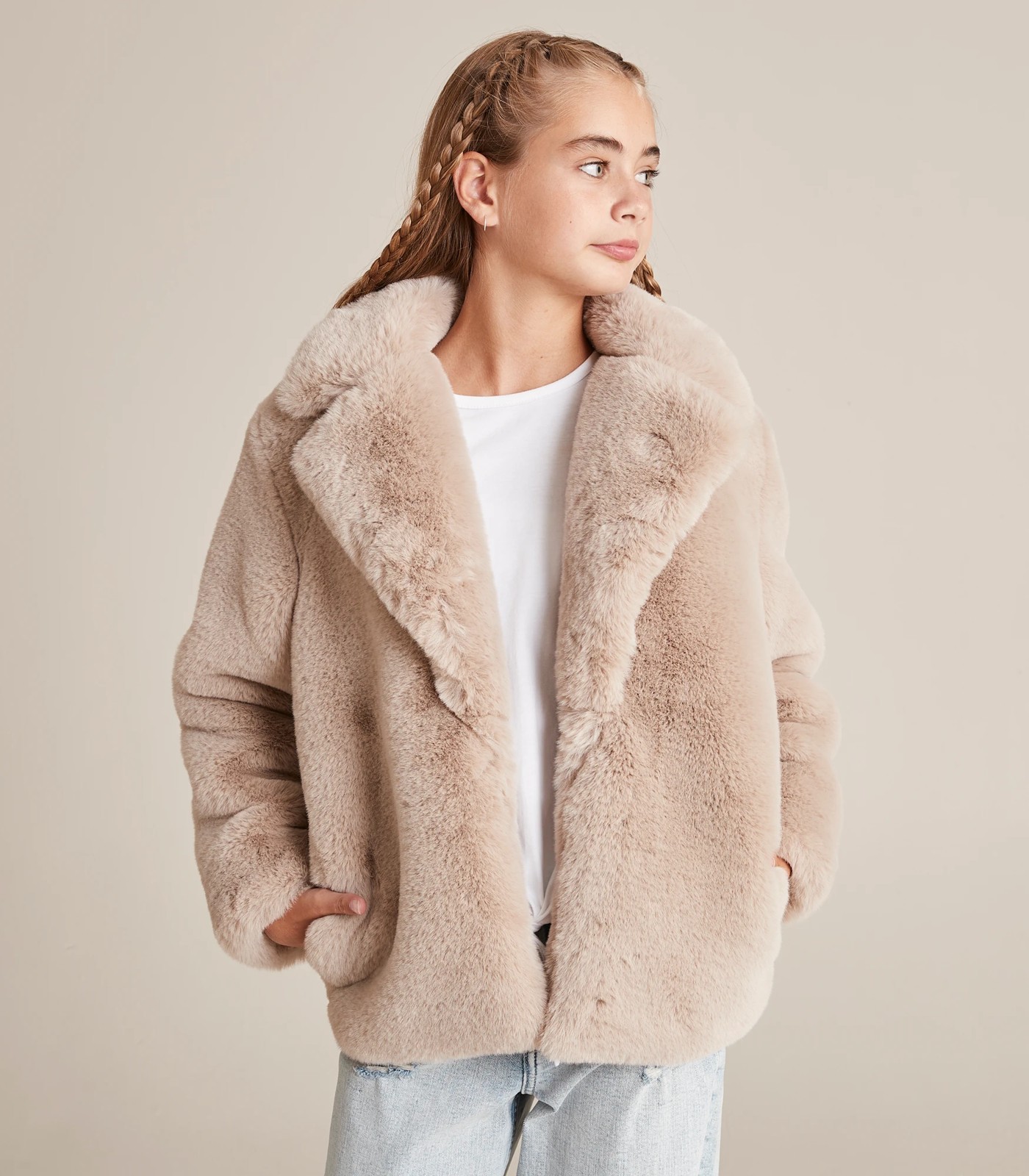 Faux fur jacket sales target australia