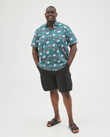 Plus Size Short Sleeve BBQ Novelty Shirt