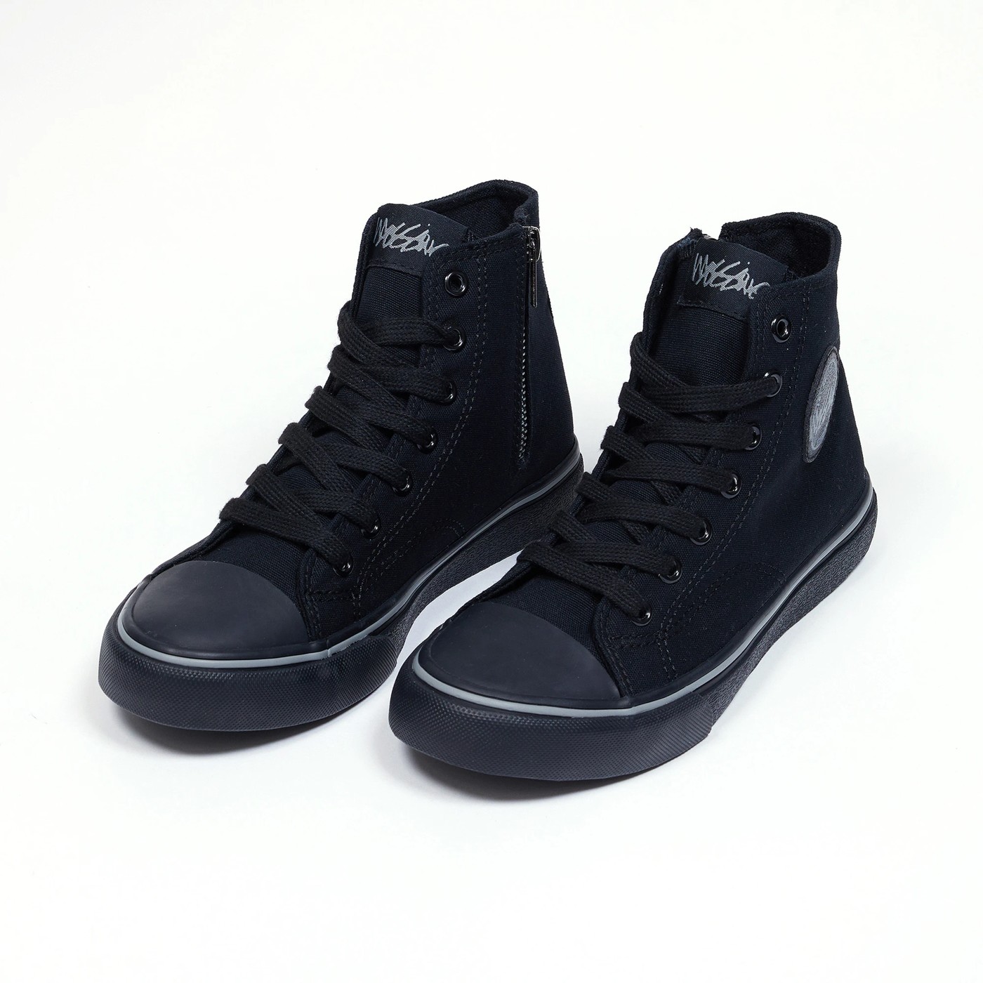 Black high on sale top canvas sneakers