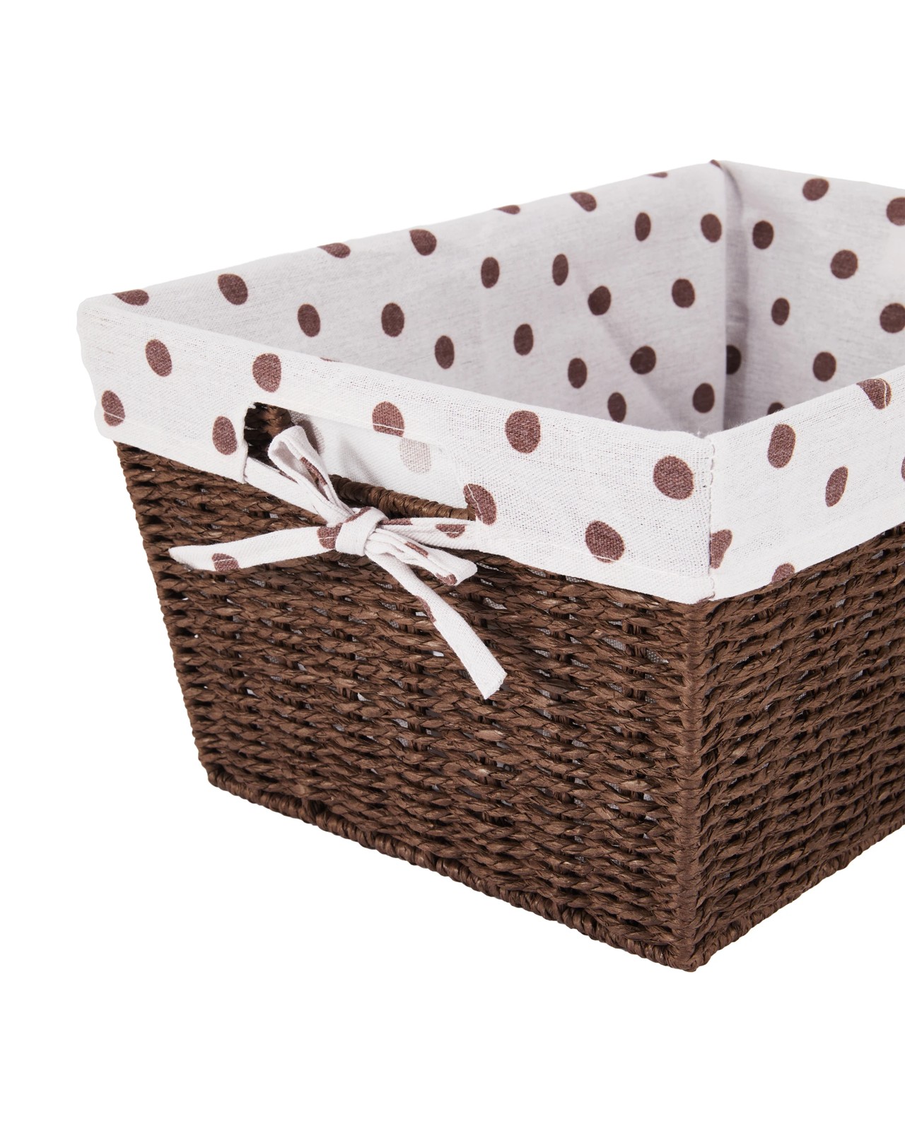 Anko Medium Paper Rope Basket with Polka Dot Liner - Beige 3 of 5