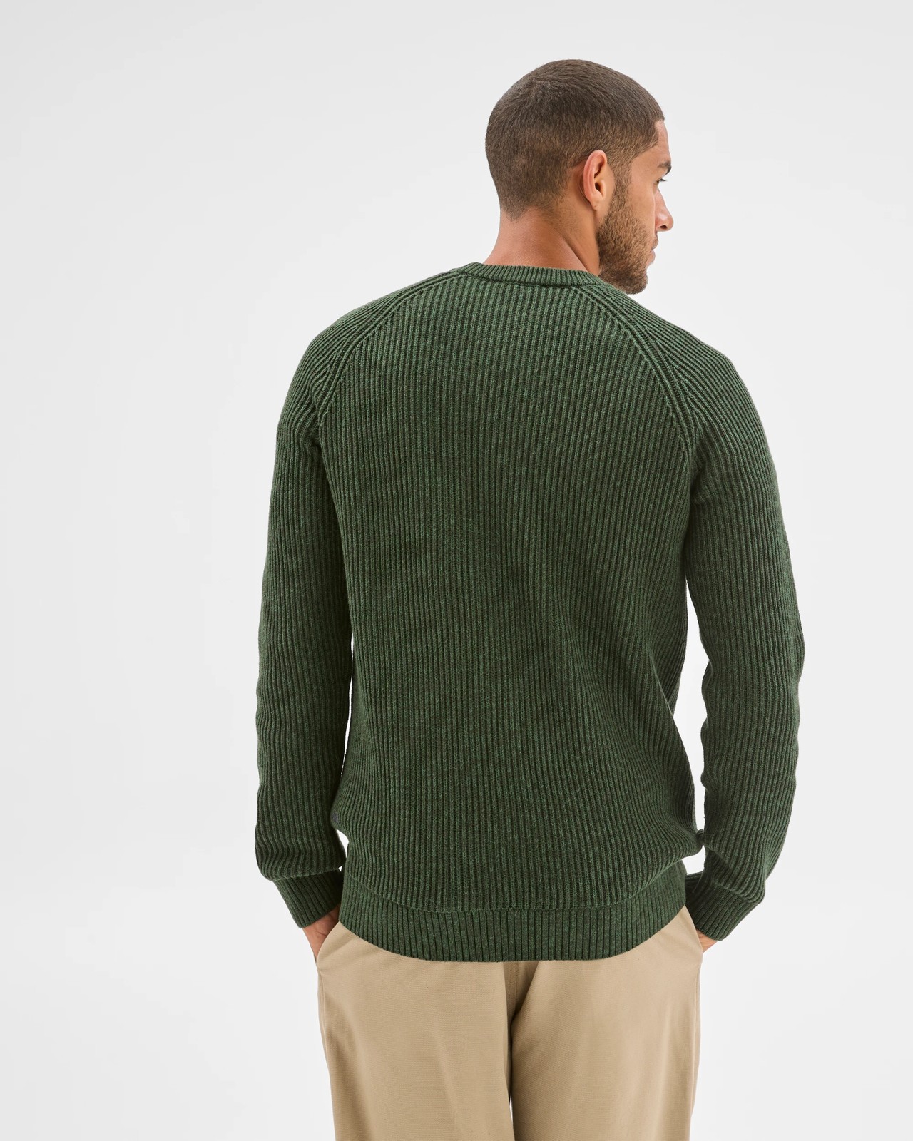 Australian Cotton Fisherman Knit Jumper - Green 6 of 6
