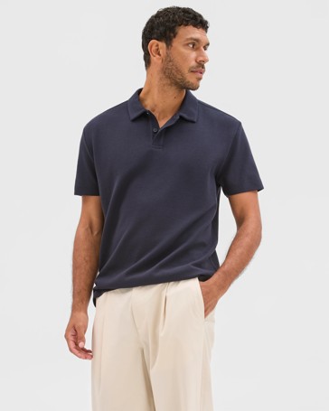 Australian Cotton Textured Fashion Polo Top