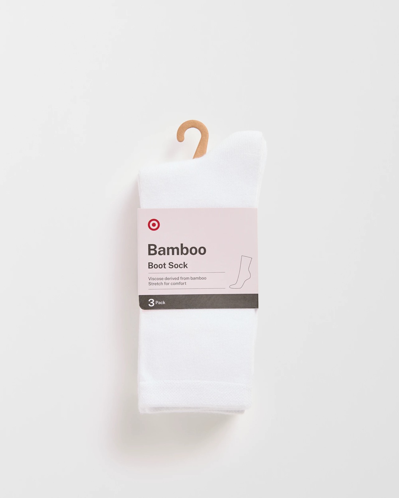 Women's Bamboo Crew Boot Socks 3 Pack - White 3 of 3
