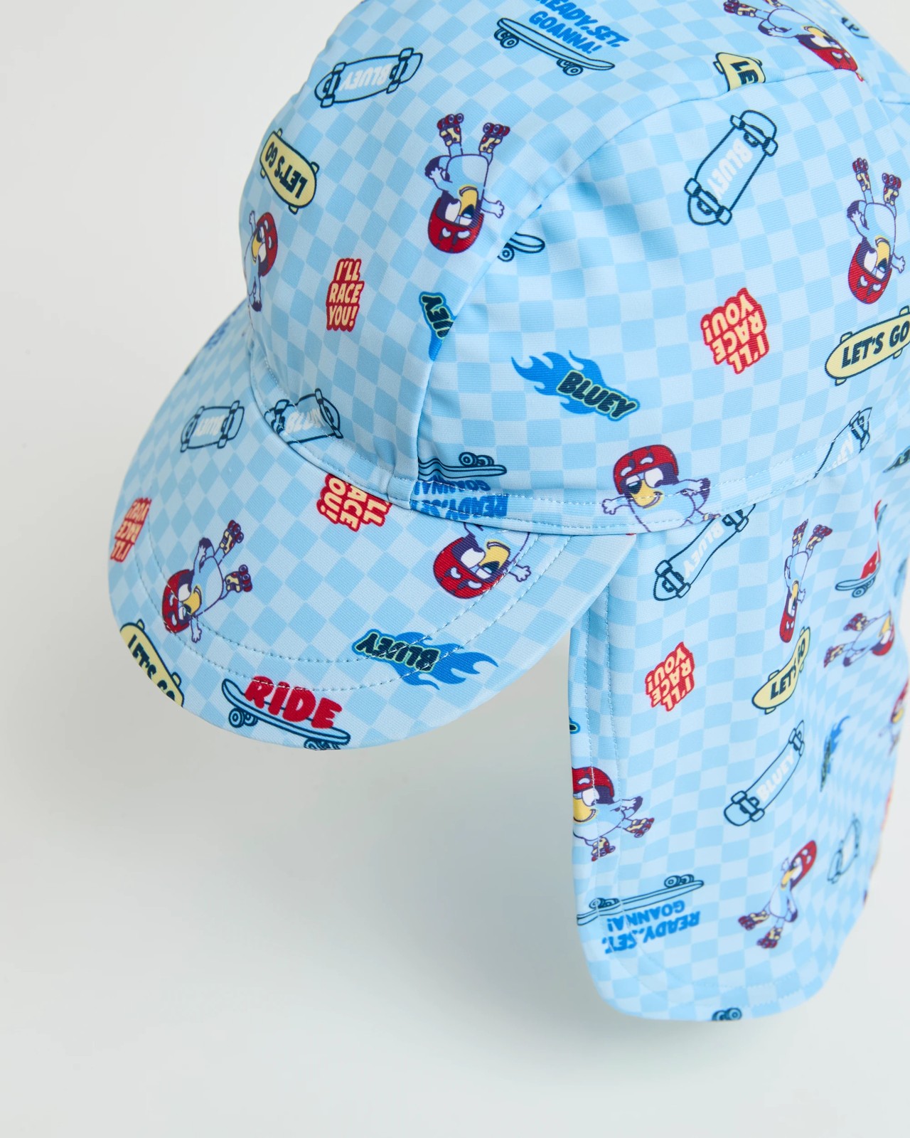 Licensed Bluey Check Print Swim Hat 2 of 2