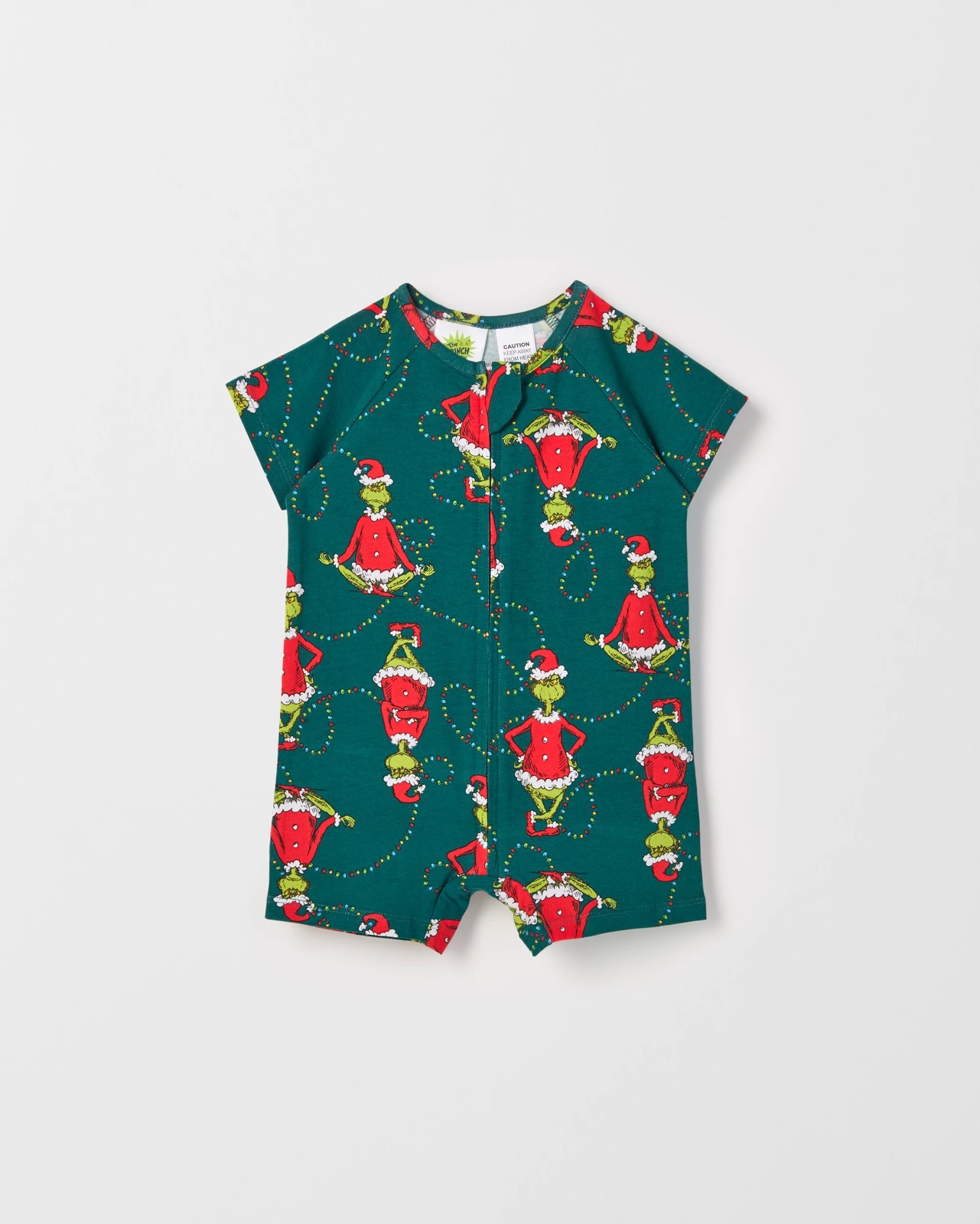 Baby Australian Cotton Christmas Romper - Grinch 3 of 5