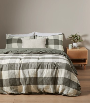 Caine Check Quilt Cover Set
